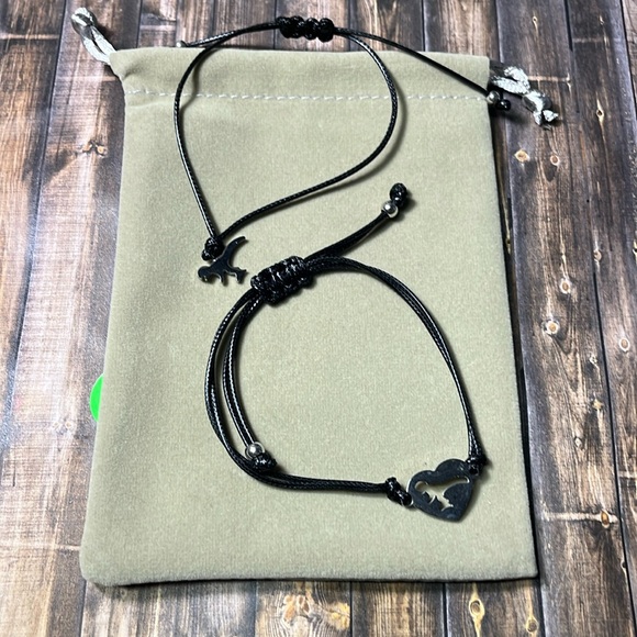 5for$10 Matching Puzzle Piece Dinosaur Matching ￼Adjustable Bracelets - Picture 2 of 5